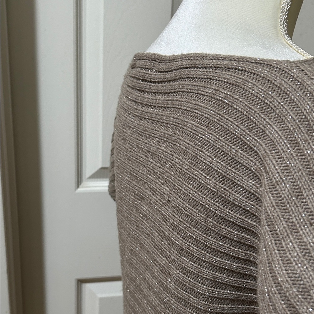 New York & Company Taupe boat neck Sweater - Picture 9 of 12